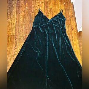 Taylor Green Velvet slip dress